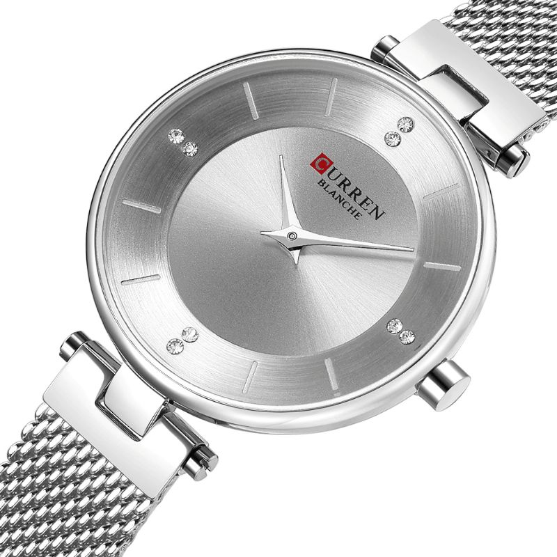 Curren 9031 Ultra Thin Dial Case Elegant Design Dame Watch Full Steel Quartz ur