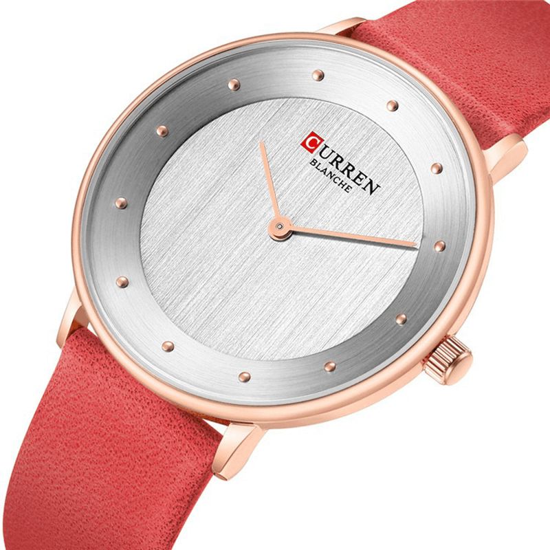 Curren 9033 Mode Casual Time Display Pu Læderrem Kvinder Quartz ur