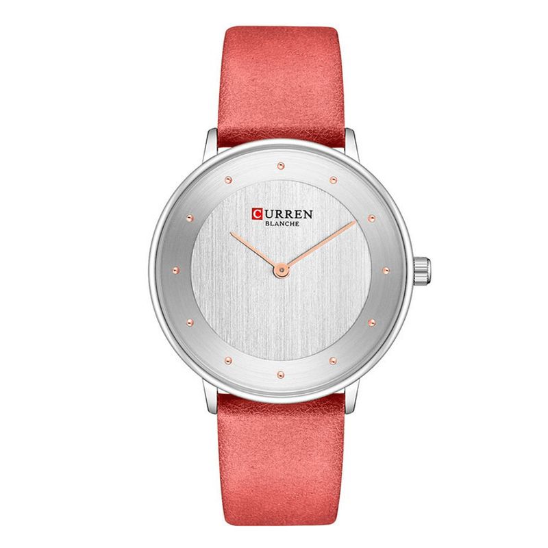 Curren 9033 Mode Casual Time Display Pu Læderrem Kvinder Quartz ur