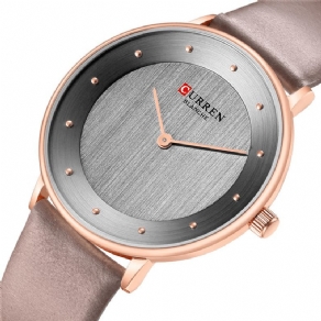 Curren 9033 Ultra Tynd Urskive Casual Style Quartz ur Læderbånd Business Dameur