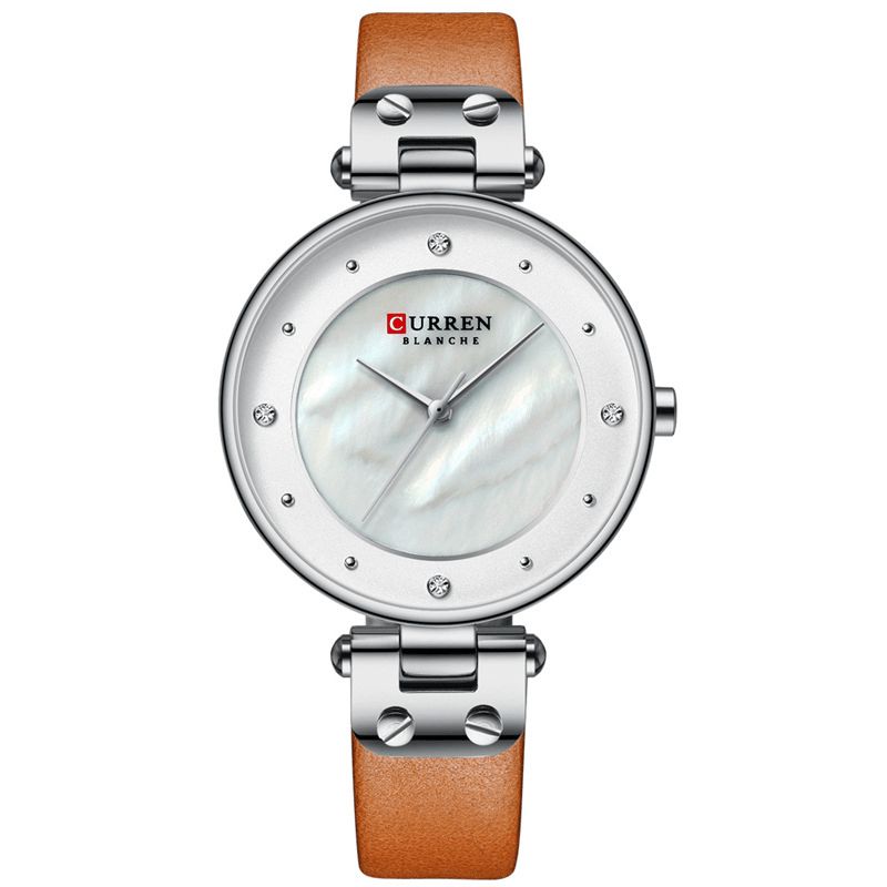 Curren 9056 Mode Crystal Casual Casual Dial Kvinder Quartz ur