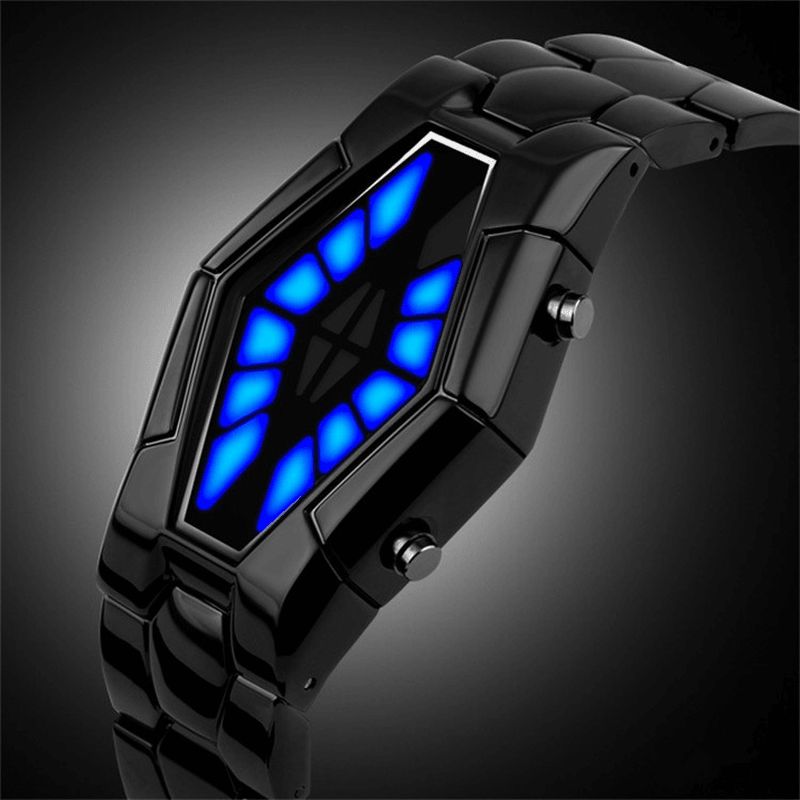 Deffrun Cobra Led Display Watch Full Steel Luminous Herre digitalur