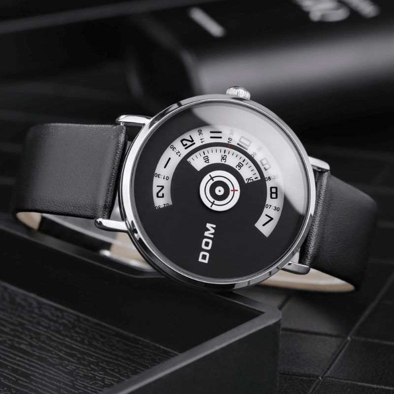 Dom M-1303 Mode Herreur Creative Dial 3Atm Vandtæt Quartz ur