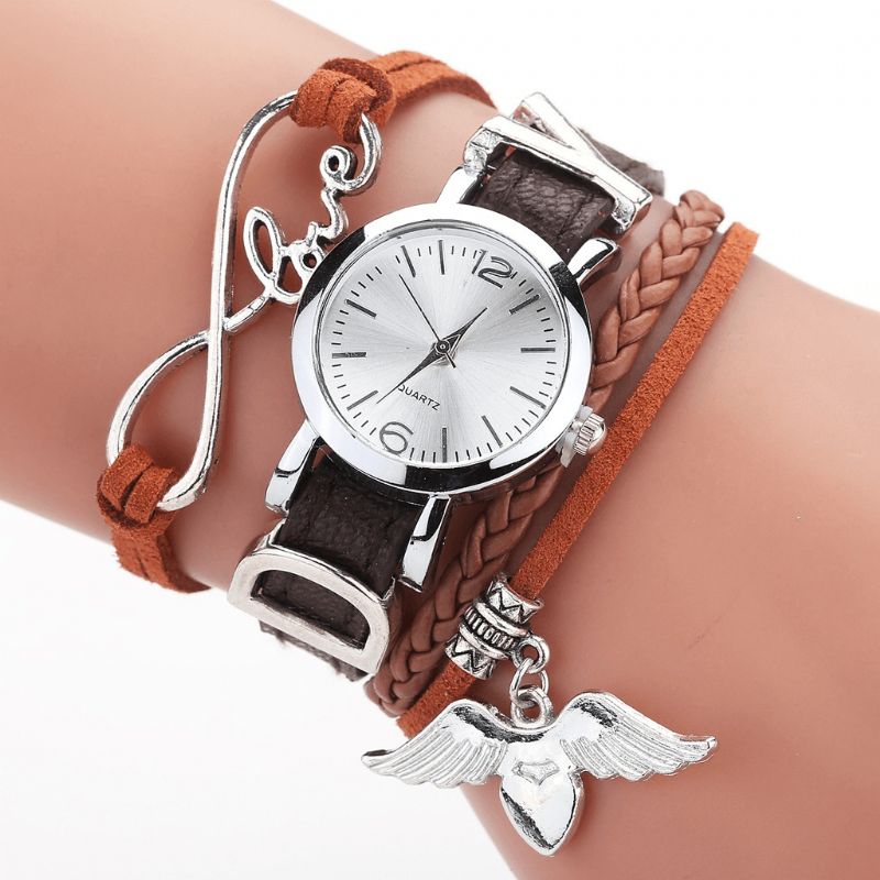 Duoya F1D262 Kærlighedskjole Dame Armbåndsur Retro Style Quartz Ure