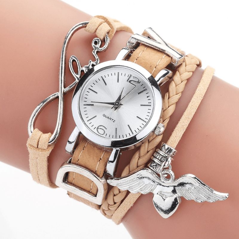 Duoya F1D262 Kærlighedskjole Dame Armbåndsur Retro Style Quartz Ure