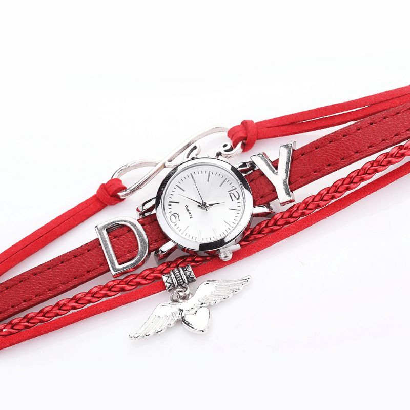 Duoya F1D262 Kærlighedskjole Dame Armbåndsur Retro Style Quartz Ure