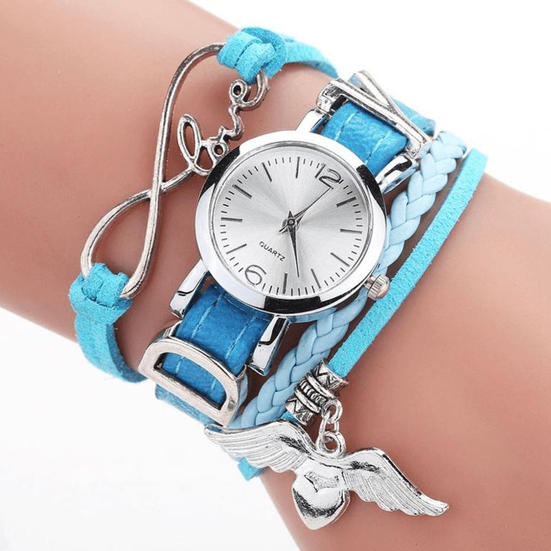 Duoya F1D262 Kærlighedskjole Dame Armbåndsur Retro Style Quartz Ure