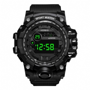 Honhx 55-66F Herre Lysende Display Vækkeur Stopur Sport Digital Watch