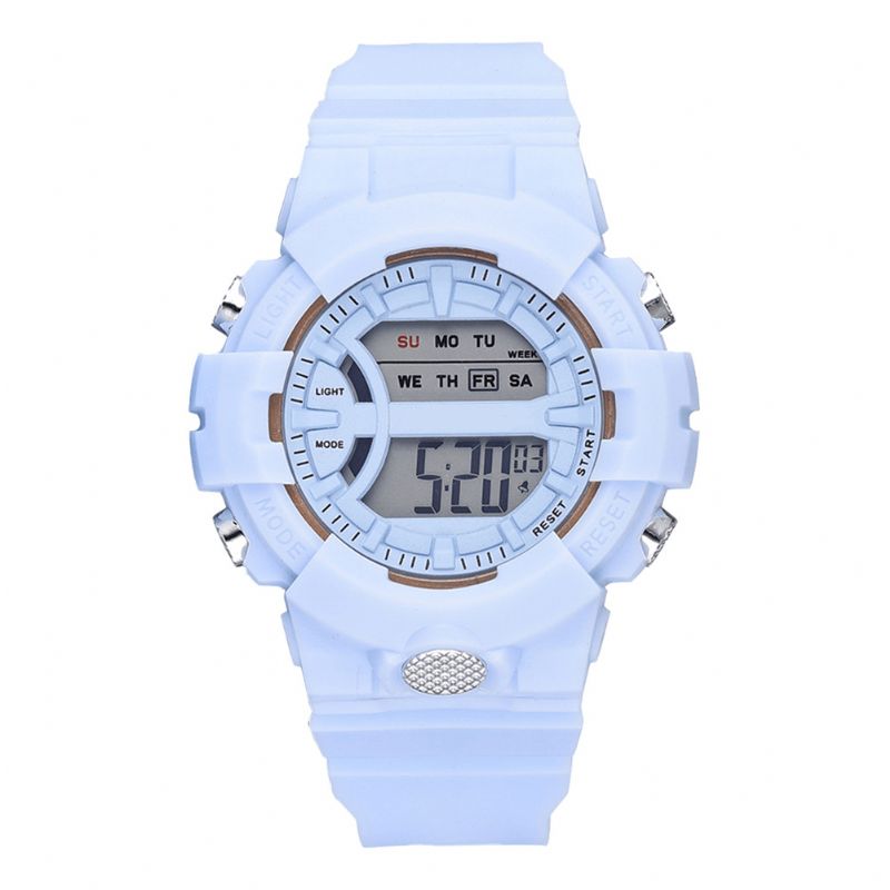 Honhx 592 Mode Casual Time Week Display Silikone Strap Led Digital Watch Dame Watch