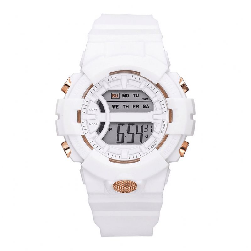 Honhx 592 Mode Casual Time Week Display Silikone Strap Led Digital Watch Dame Watch