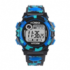 Honhx 62 Mode Herreur Luminous Date Week Display Multi-Funktion Camouflage Sport Digital Watch