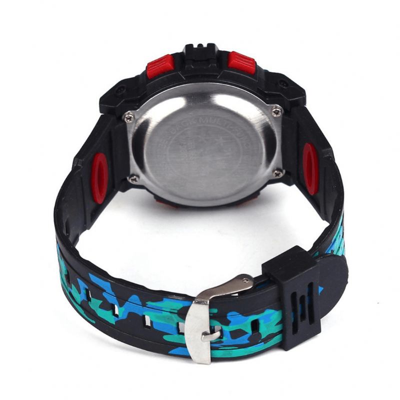 Honhx 62 Mode Herreur Luminous Date Week Display Multi-Funktion Camouflage Sport Digital Watch