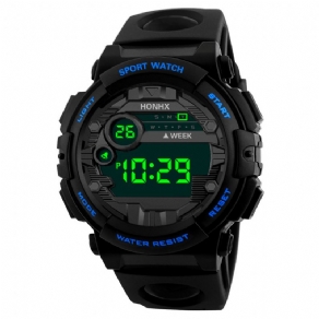 Honhx 62X-66F Mode Lysende Display Vækkeur Sport Style Mænd Digital Watch