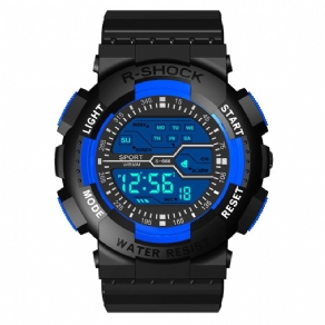 Honhx 82-666 Mænd Mode Luminous Dsiplay Stopur Sport Style Digital Watch