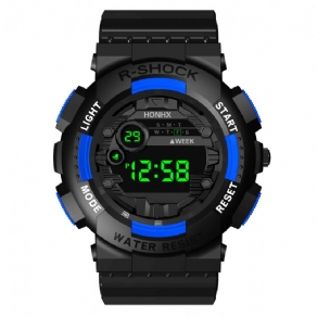 Honhx 82-66F Mode Sport Style Mænd Luminous Dsiplay Digital Watch