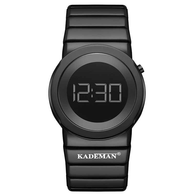 Kademan K9052 Casual Dameur 3Atm Vandtæt Rustfrit Stålrem Led Digitalur