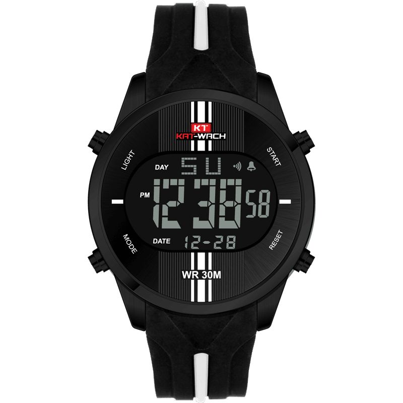 Kat-Wach Kt716 Digital Watch Mode Silikone Stopur Vandtæt Ur Alarm Udendørs Sport Watch