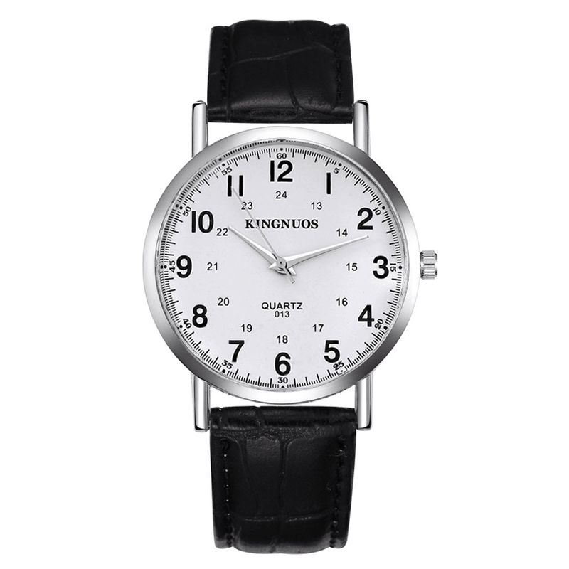 Kingnuos 013 Casual Style Clock Herre Armbåndsur Business Style Vandtæt Quartz ur