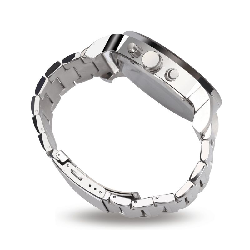 Kuerst 7313 Working Little Dials Vandtæt Quartz ur Unikt Design Fuldt Steel Herrearmbåndsur