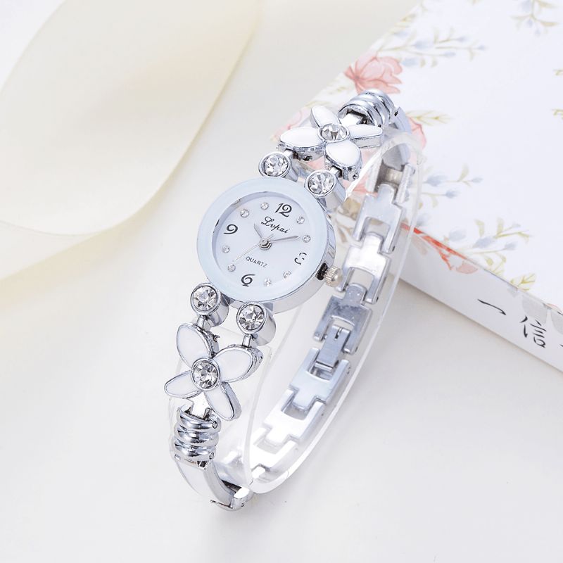 Lvpai Lp171 Flower Dress Dame Armbåndsur Crystal Diamond Small Dial Quartz ur