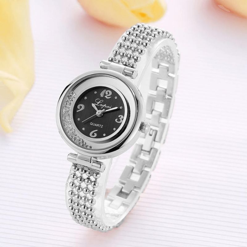 Lvpai P132 Elegant Design Shining Dame Armbånd Watch Rhinestone Quartz ur