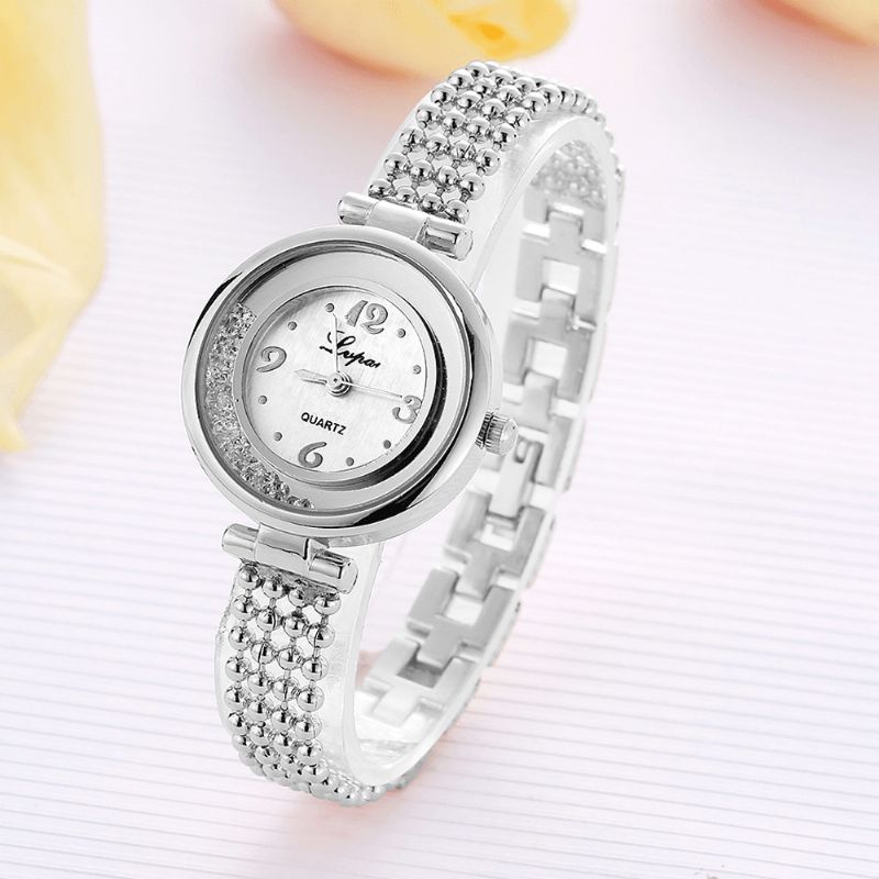 Lvpai P132 Elegant Design Shining Dame Armbånd Watch Rhinestone Quartz ur