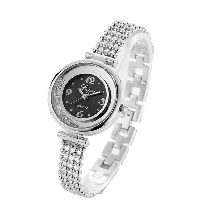 Lvpai P132 Elegant Design Shining Dame Armbånd Watch Rhinestone Quartz ur