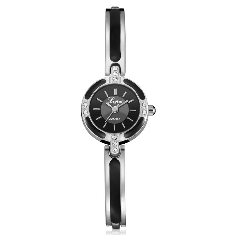 Lvpai P282 Crystal Diamond Kvinder Armbånd Watch Fuldt Stål Casual Style Quartz Ure