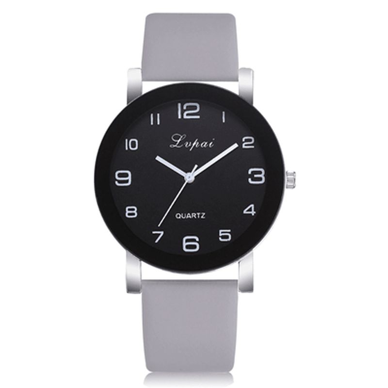 Lvpai P383 Mode Casual Simple Big Dial Pu-Læderrem Kvartsur