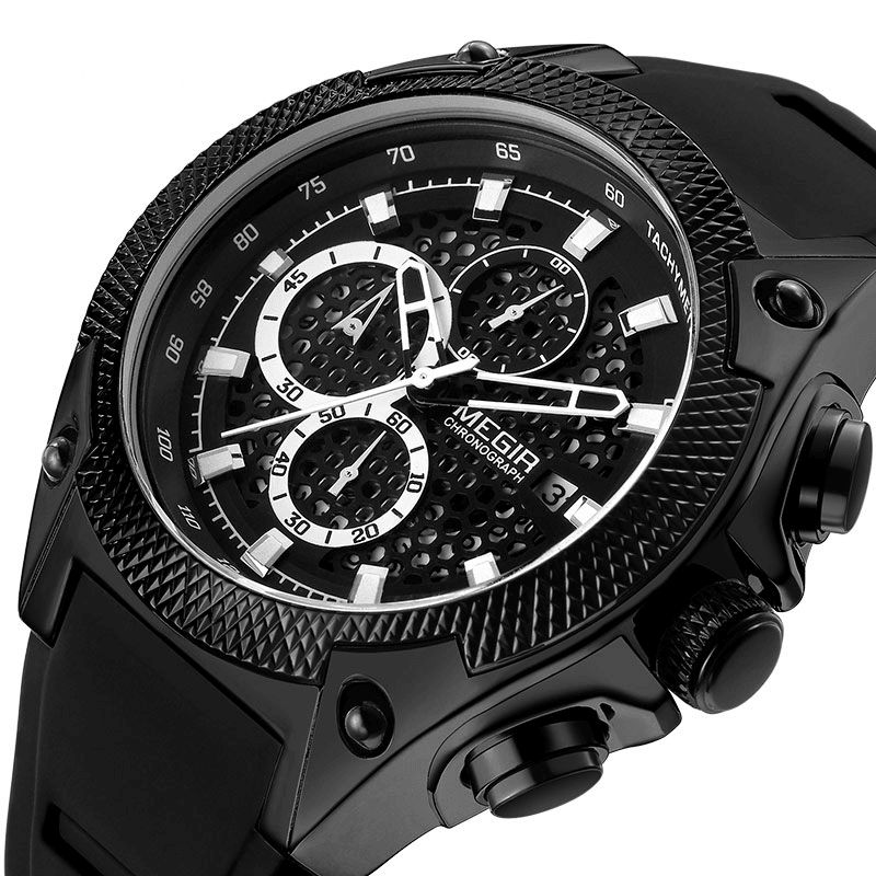 Megir 2127 Mode Herreur Multi-Function Chronograph Sport Quartz ur