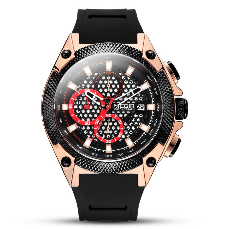 Megir 2127 Mode Herreur Multi-Function Chronograph Sport Quartz ur