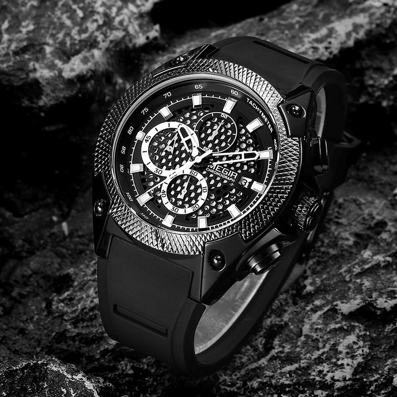 Megir 2127 Mode Herreur Multi-Function Chronograph Sport Quartz ur