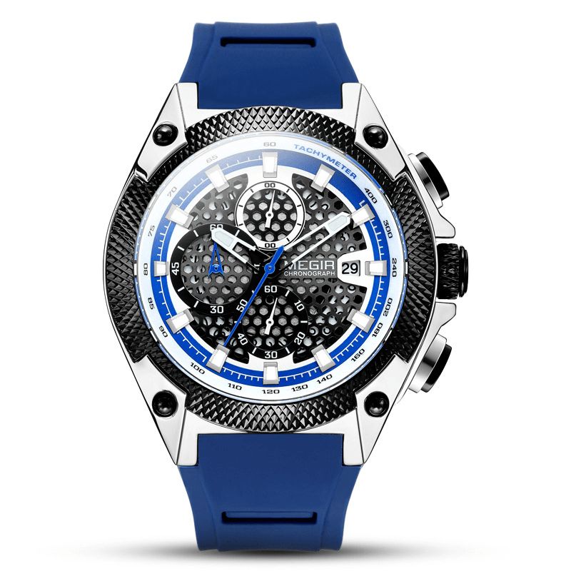 Megir 2127 Mode Herreur Multi-Function Chronograph Sport Quartz ur