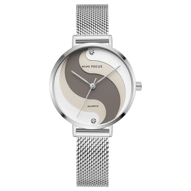 Mini Focus Mf0291L Mode Simple Diamond Vandtæt Milanese Mesh-Rem Dameur Quartz ur