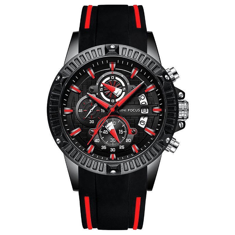 Mini Focus Mode Herreur Chronograph Luminous Date Display Vandtæt Quartz ur