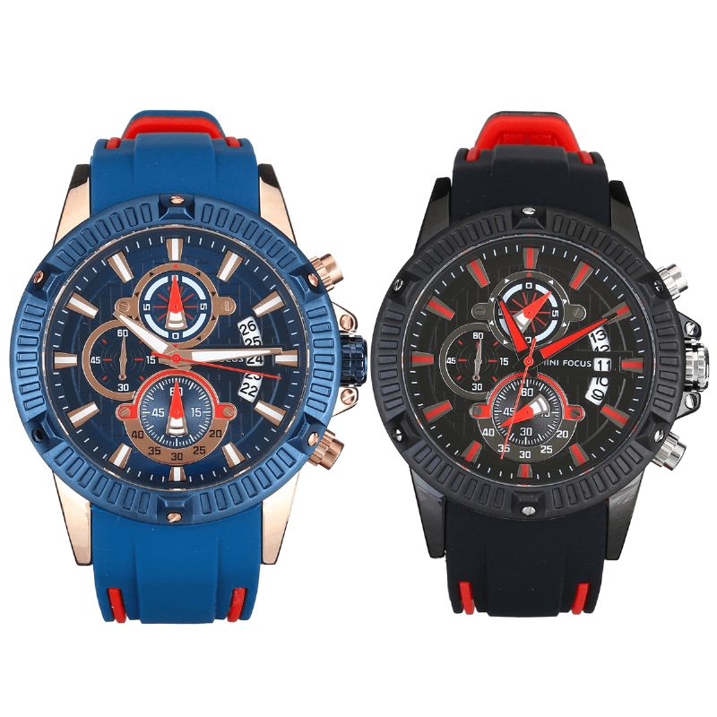 Mini Focus Mode Herreur Chronograph Luminous Date Display Vandtæt Quartz ur