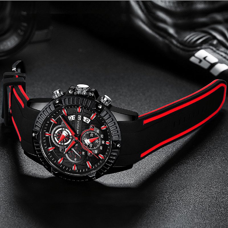 Mini Focus Mode Herreur Chronograph Luminous Date Display Vandtæt Quartz ur