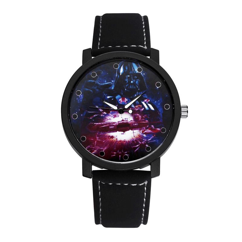 Mode Casual Creative Large Dial Læderrem Mænd Quartz ur