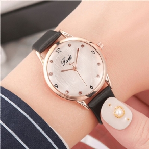 Mode Casual Elegant Sport Kvinder Ure Læder Band Urskive Rose Gold Wrist Alloy Case Quartz ur