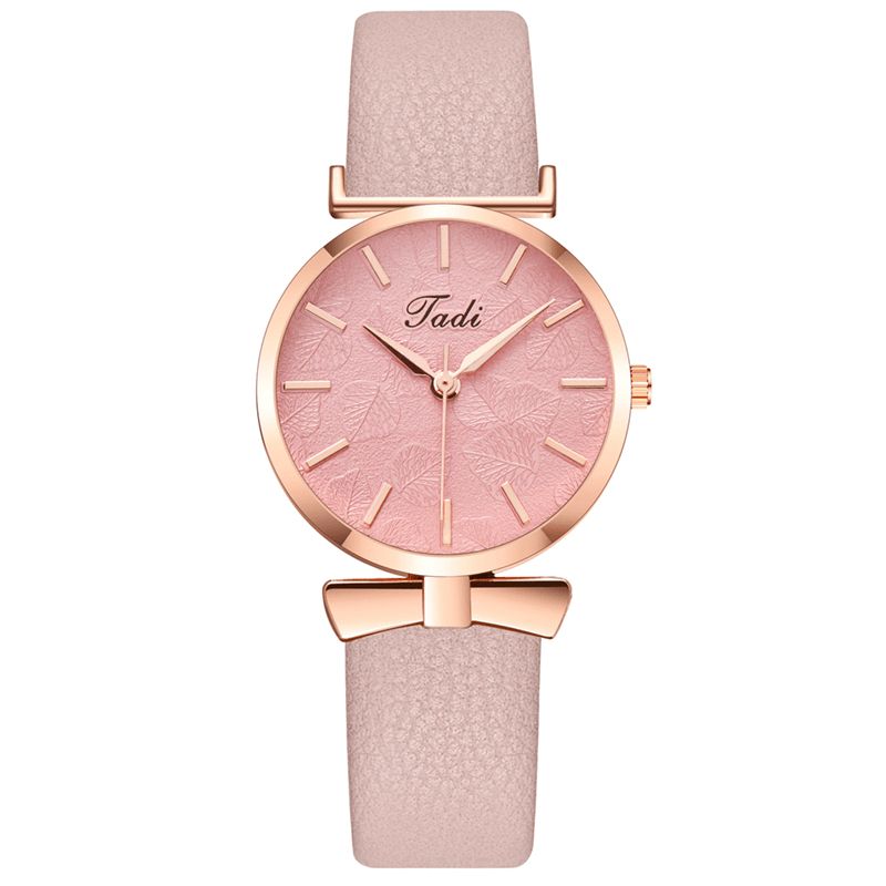 Mode Casual Elegante Kvinder Ure Læder Band Urskive Rose Gold Wrist Alloy Case Quartz ur