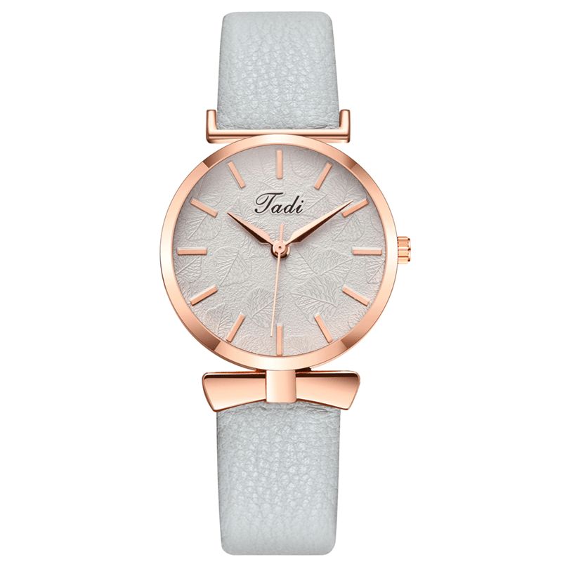 Mode Casual Elegante Kvinder Ure Læder Band Urskive Rose Gold Wrist Alloy Case Quartz ur