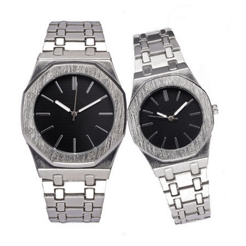 Mode Casual Simple Dial Zink Alloy Strap Par Watch Quartz ur