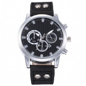 Mode Elegent Alloy Sports Business Casual Bælte Herre Watch Quartz ur