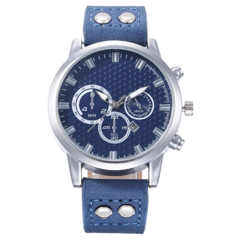 Mode Elegent Alloy Sports Business Casual Bælte Herre Watch Quartz ur