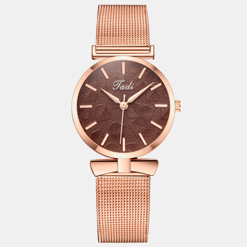 Moderigtigt Elegant Kvindeur Life Vandtæt Legering Justerbar Band Case No Number Dial Quartz ur