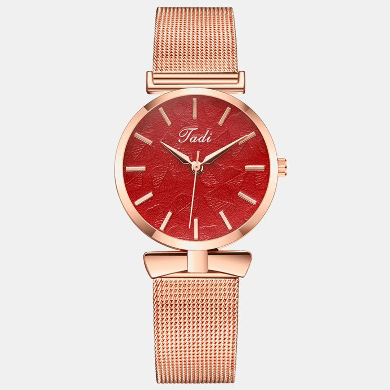 Moderigtigt Elegant Kvindeur Life Vandtæt Legering Justerbar Band Case No Number Dial Quartz ur