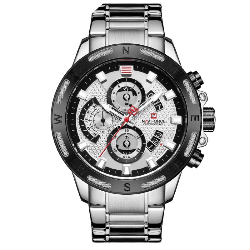 Naviforce 9165 Chronograph Business Style Herreur Luminous Display Quartz ur