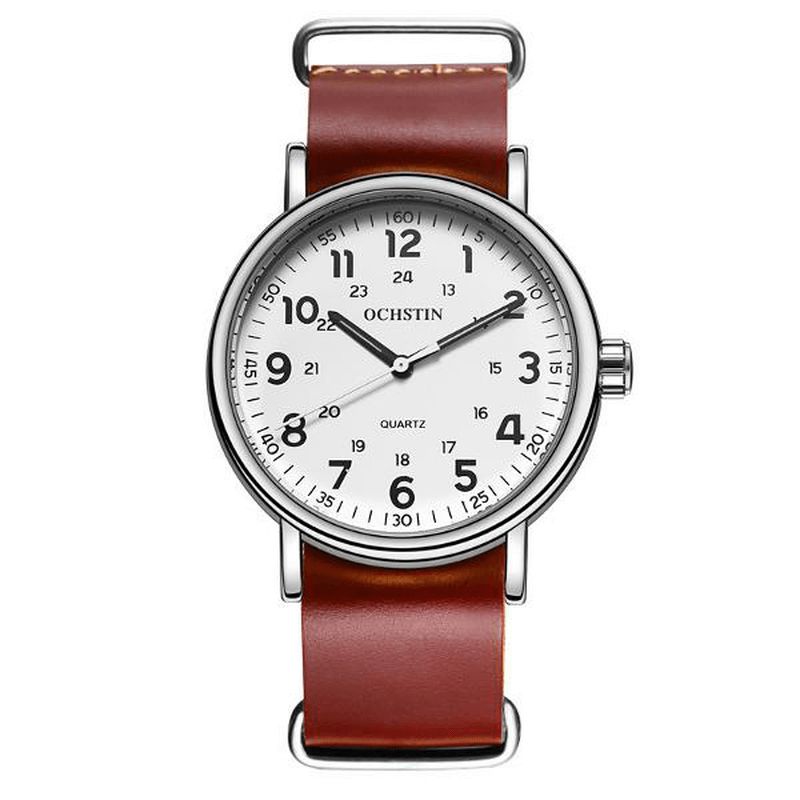 Ochstin 1249 Herre Quartz ur Casual Læderrem Business Watch