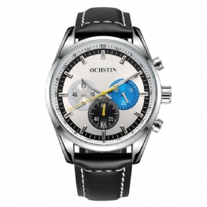 Ochstin 6046G Herre Quartz ur Luxury Læderrem Business Watch