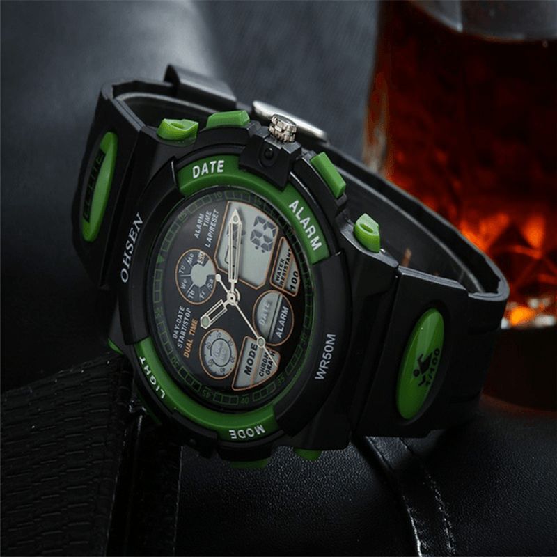 Ohsen Ad1501 Herre Dame Led Mode Casual Sport Watch